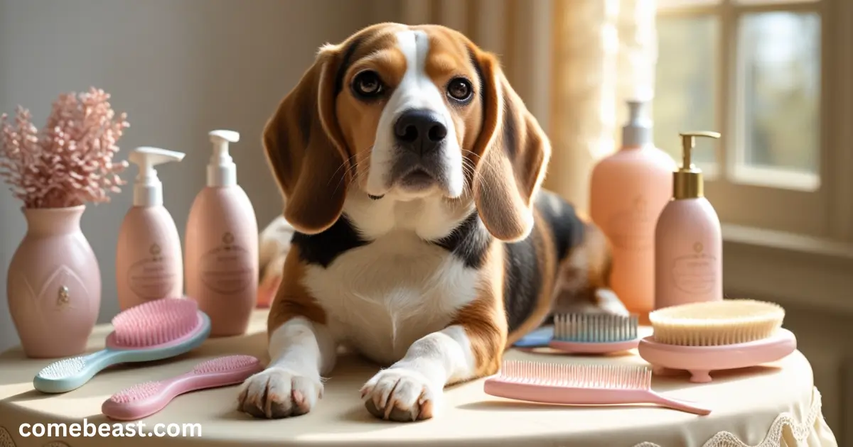 Beagle coat type and foundation of grooming.
